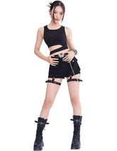 High Waist Denim Mini Shorts